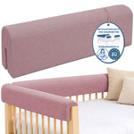 Bettkantenschutz – Polsterung für Gitterbett & Bettkante – Lila Cord