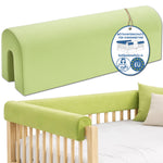Bettkantenschutz – Polsterung für Gitterbett & Bettkante – Grün Mikrofaser