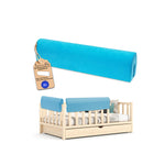 Bettkantenschutz für Babybett – Blau Mikrofaser