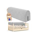Bettkantenschutz für Babybett – Grau Minky