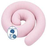 Bettschlange Kissen – Ideal als Stillkissen & Seitenschläferkissen -150 cm - Rosa