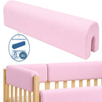 Bettkantenschutz 70 cm – Polsterung für Gitterbett & Bettkante – Baumwolle Rosa