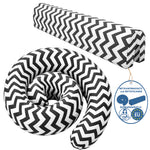 Bettkantenschutz 70x20x14 cm + Bettschlange 150x15 cm – Schwarz-Weiß Chevron