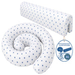 Bettkantenschutz 70x20x14 cm + Bettschlange 150x15 cm – Blaue Sterne