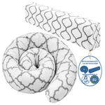 Bettkantenschutz 70x20x14 cm + Bettschlange 150x15 cm – Graues Ornament