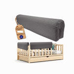 Bettkantenschutz für Babybett – Grau Cord