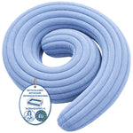Bettschlange Kissen – Ideal als Stillkissen & Seitenschläferkissen 150cm Blau Plüsch