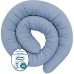 Bettschlange Kissen – Ideal als Stillkissen & Seitenschläferkissen 150-400 cm Blau