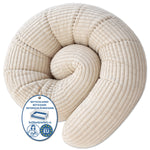 Bettschlange Kissen – Ideal als Stillkissen & Seitenschläferkissen 150cm Beige Cord