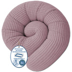 Bettschlange Kissen – Ideal als Stillkissen & Seitenschläferkissen 150cm Lila Cord