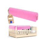 Bettkantenschutz für Babybett – Rosa Mikrofaser