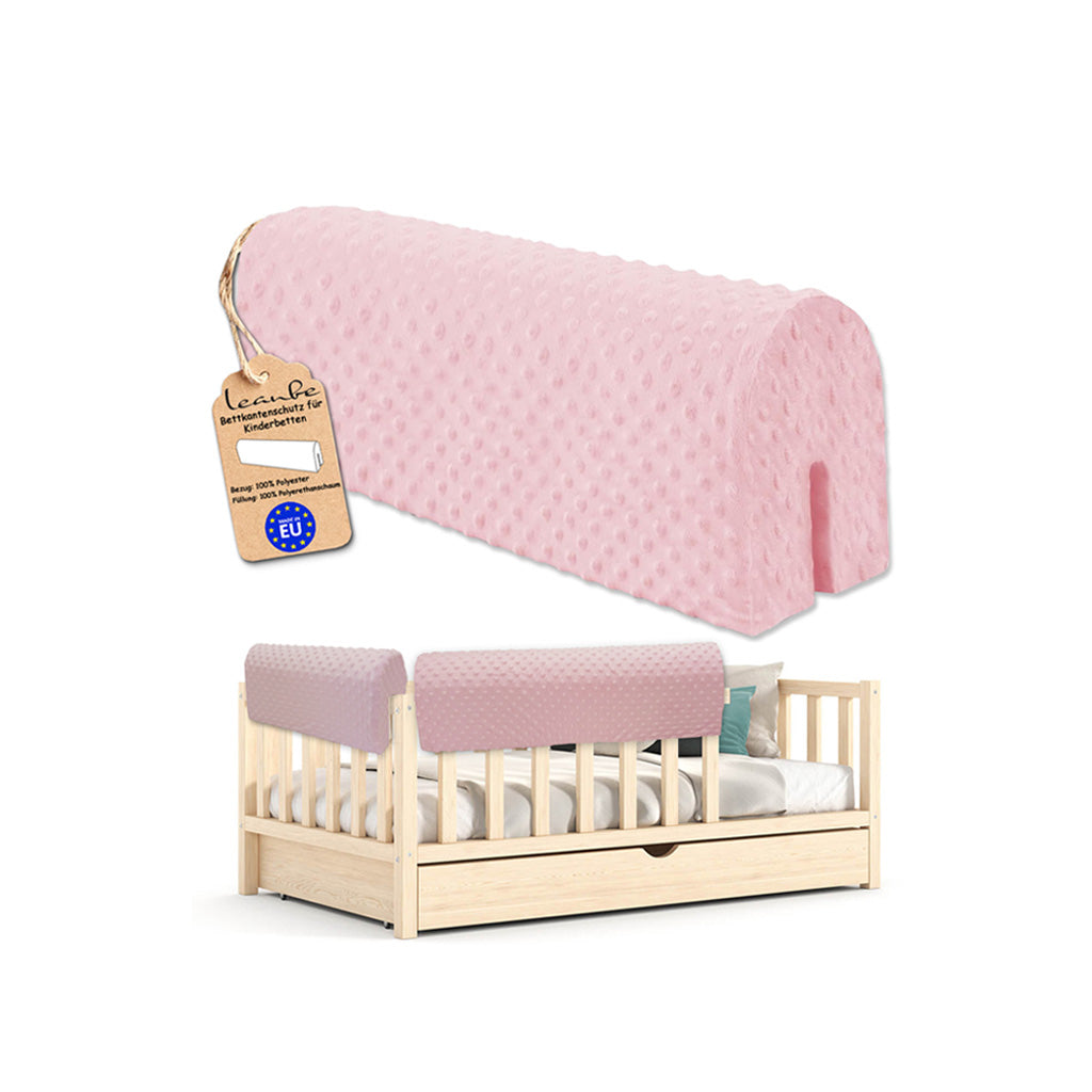 Bettkantenschutz für Babybett – Rosa Minky