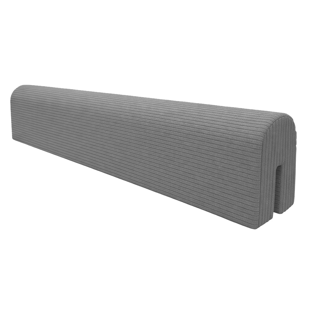 Bettkantenschutz – Polsterung für Gitterbett & Bettkante – Grau Cord