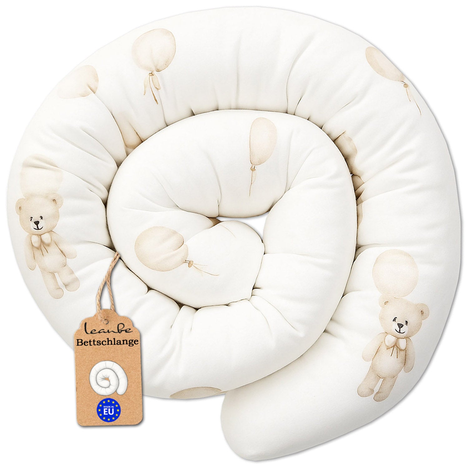 Bettschlange -150–400 cm - Seitenschläferkissen Teddybär