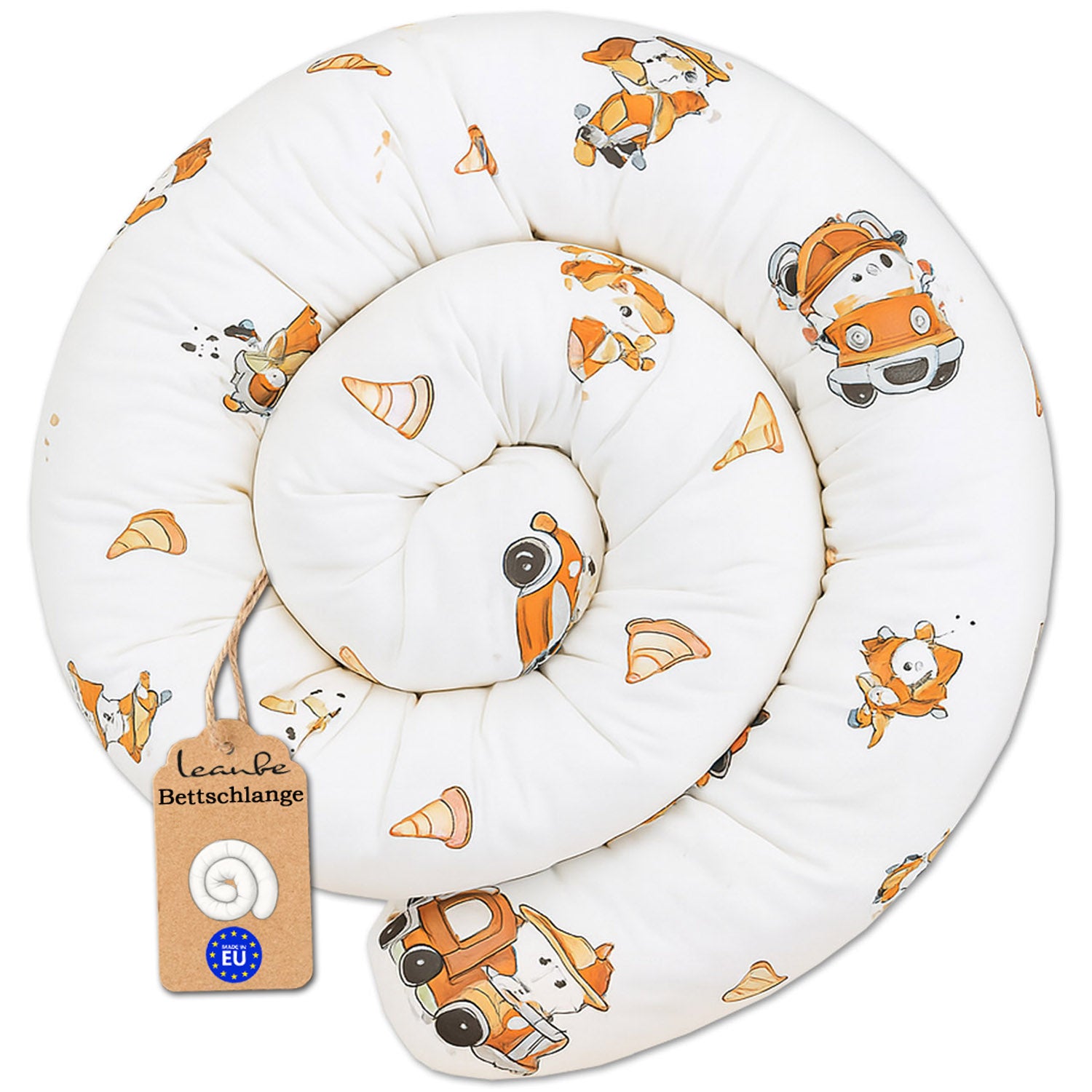 Bettschlange -150–400 cm - Seitenschläferkissen Feuerwehrbär