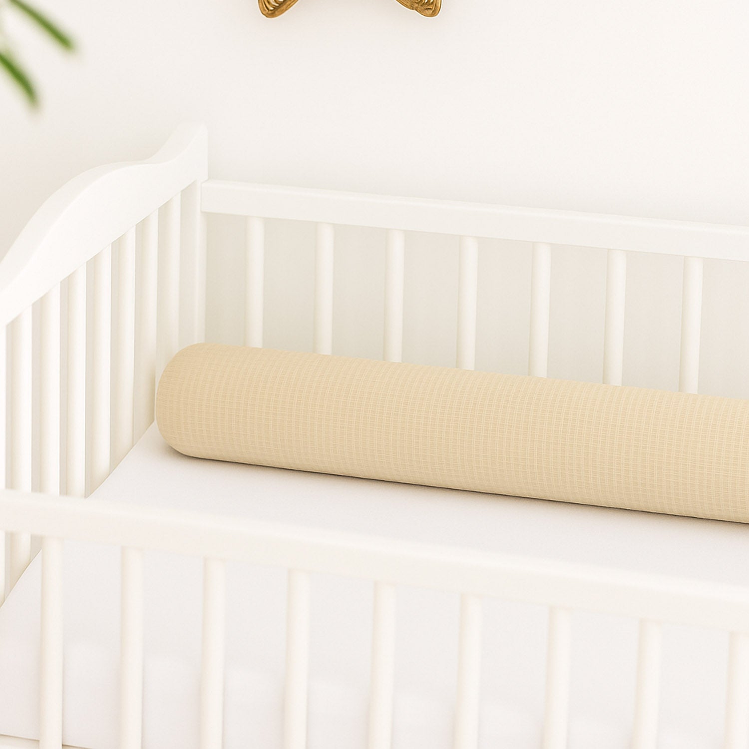 Bettschlange Kissen – Ideal als Stillkissen & Seitenschläferkissen - 150 cm bis 400 cm – Beige Waffelstoff